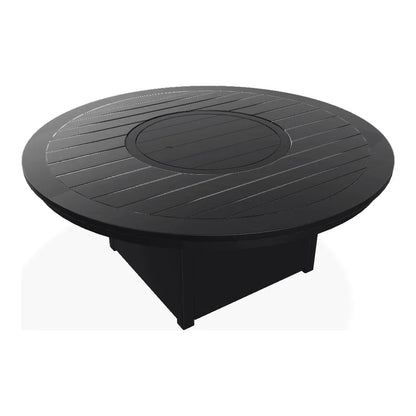 54" Round Marine Grade Polymer Chat Height Outdoor Fire Table