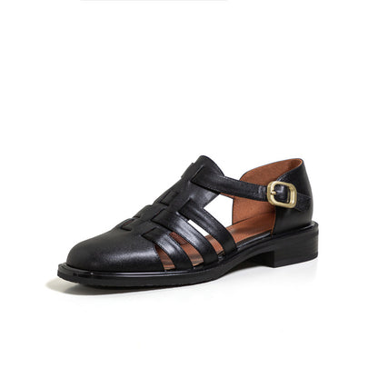 Women's Baotou Hollow Mary Jane Flat Shoes