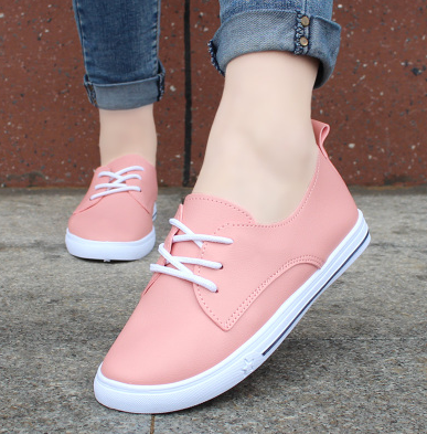 Breathable Flat Shoes - Kids' White Leather Sneakers