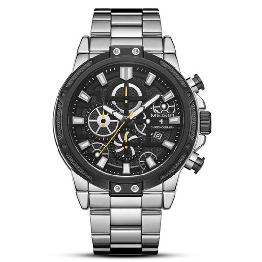 Men's Luminous Stainless Steel Chronograph Watch