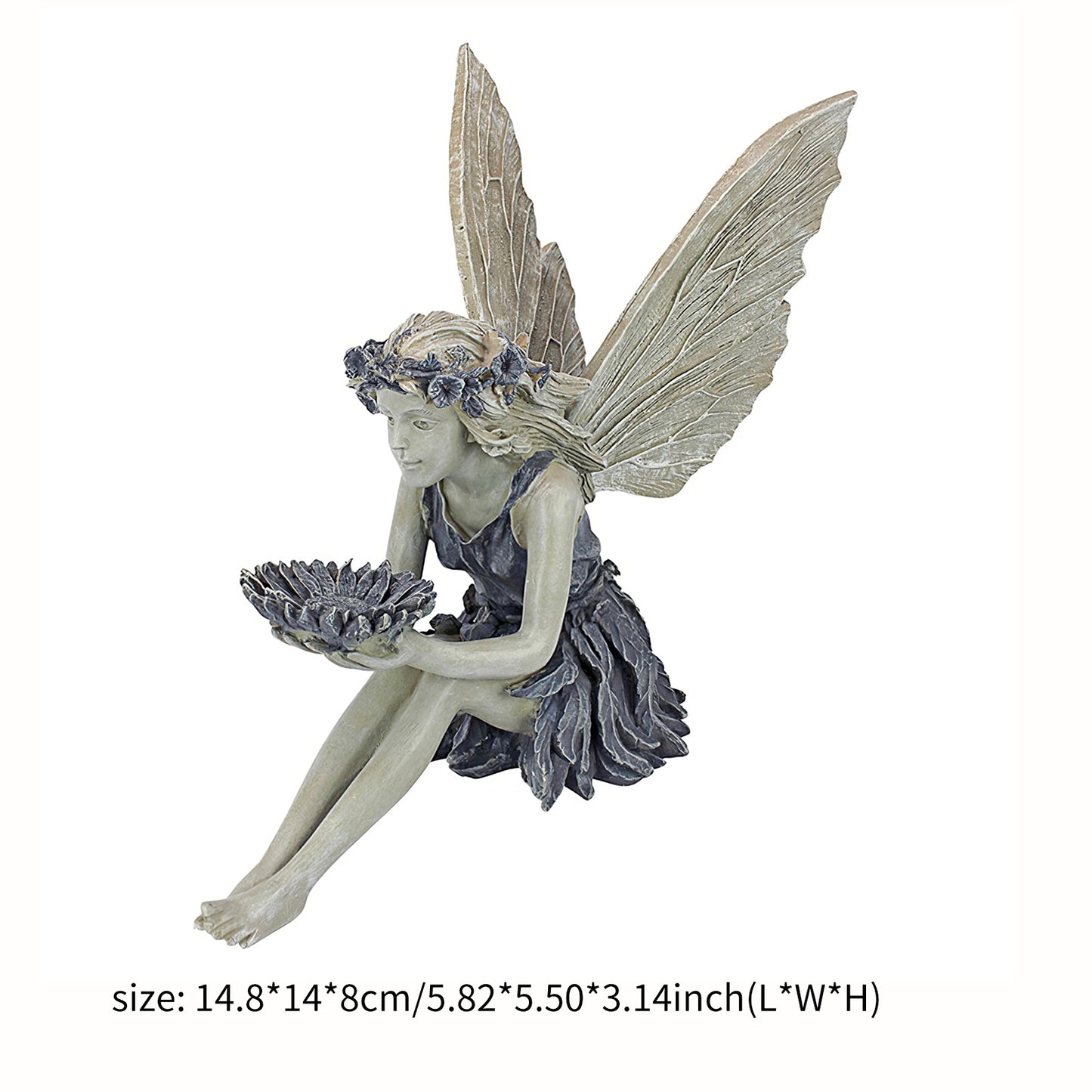 Sitting Fairy Statue - Resin Garden Landscape Ornament