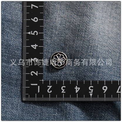 Mini Round Lotus Petal Brooch for Shirts and Suits