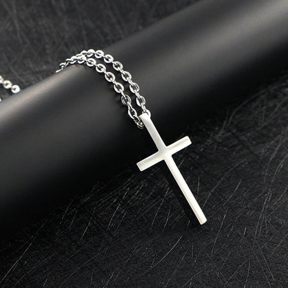 Men's Titanium Steel Accessories - Stainless Steel Cross Necklace