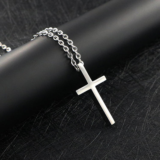 Men's Titanium Steel Accessories - Stainless Steel Cross Necklace