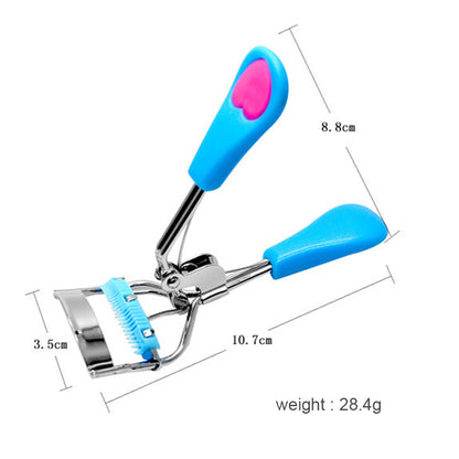 Black Eyelash Clip with Comb and Heart Fan Comb