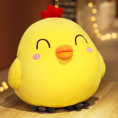 Cute Little Yellow Chicken Doll with Funny Expressions