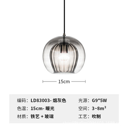 Modern Minimalist Glass Pendant Light for Home Use