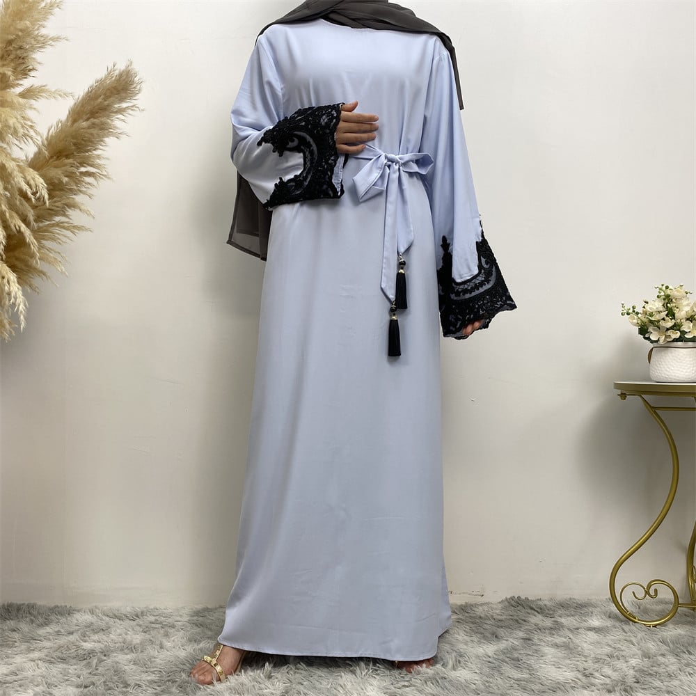 Lace Patchwork Long Sleeve Dress