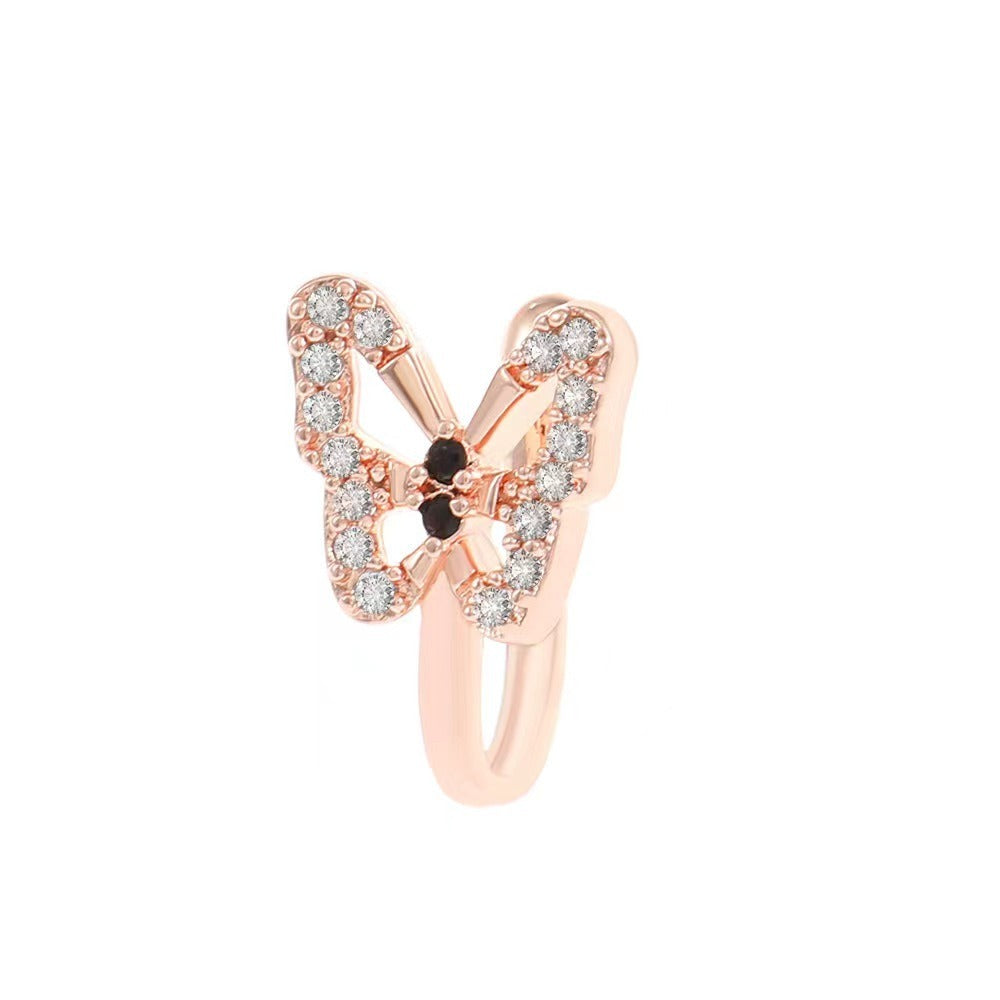 U-Shaped Butterfly Nose Ring