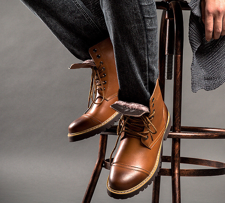Men's Genuine Leather Martin Boots and Casual Shoes