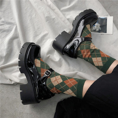 Mary Jane Chunky Heel Vintage Style Shoes