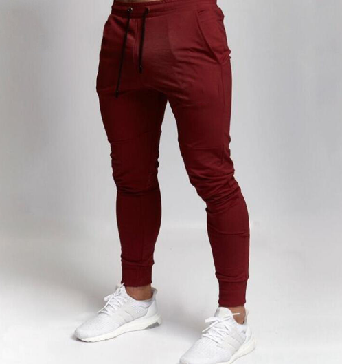 Men's Striped Sports Pants for Fitness and Running