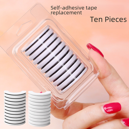 Waterproof Self-Adhesive Eyelash Glue Strips (10 Pack)