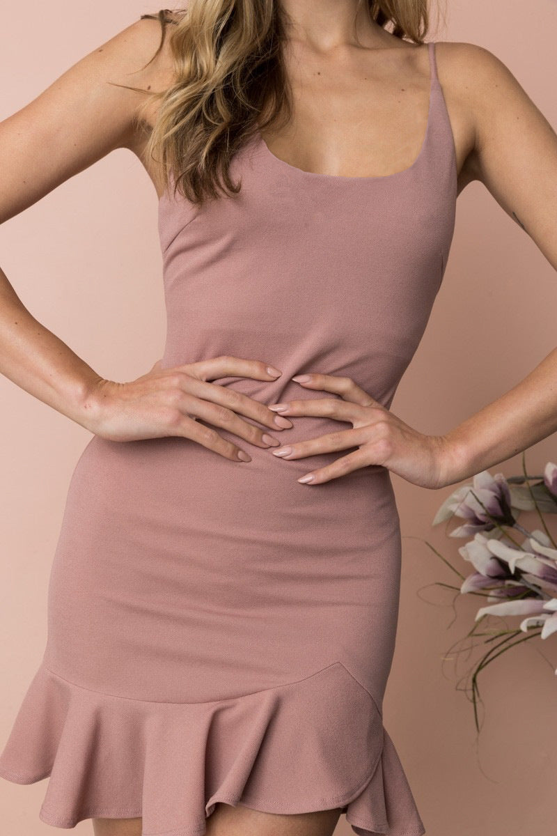 Sexy Spaghetti Strap Pleated Backless Dress