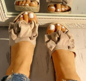 Bow Flat Sandals, Beach Shoes, Flip-Flops
