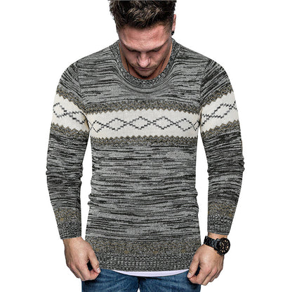 Casual Round Neck Knitted Pullover Sweater