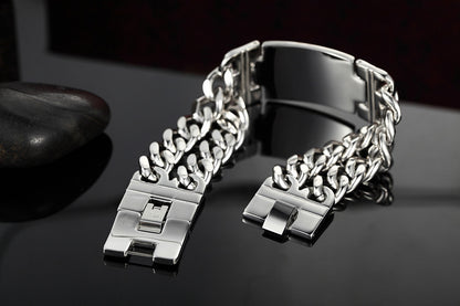 Classic Men's Titanium Steel Cross Bracelet (Wholesale)