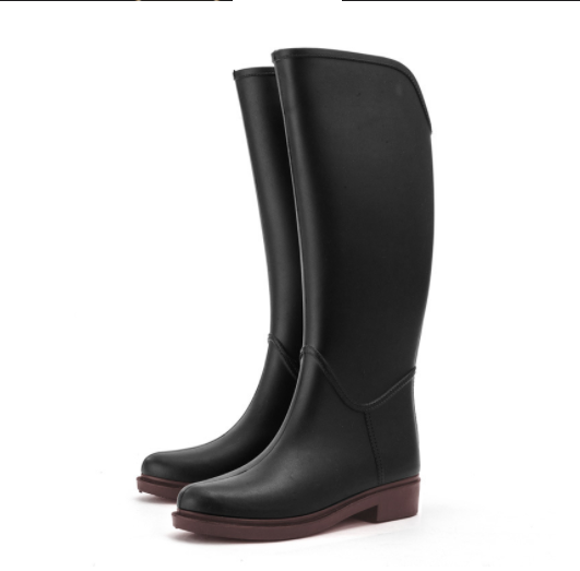 Ladies Long Tube Fashion Rubber Outer Wear Shoes