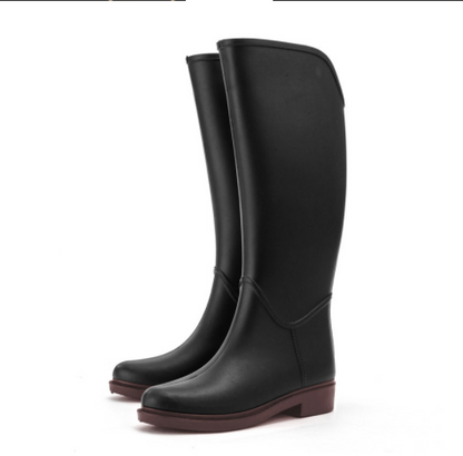 Ladies Long Tube Fashion Rubber Outer Wear Shoes