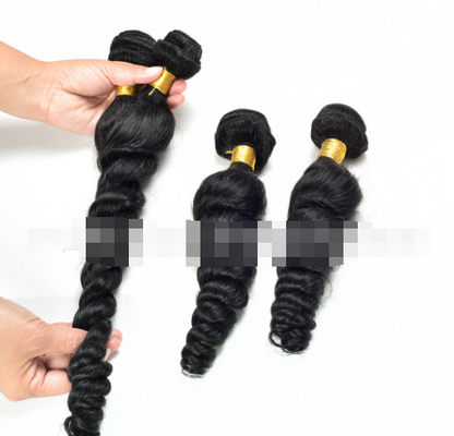 Loose Wave Real Hair Wig and Hair Extension Panel