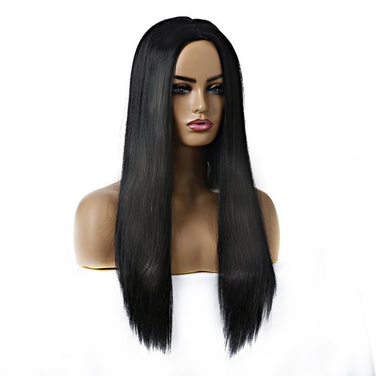 Women's Long Straight Dyed Hair Chemical Fiber Wigs