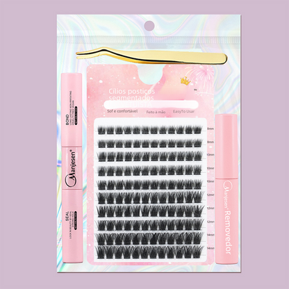 DIY Segment False Eyelash Set for Natural Look