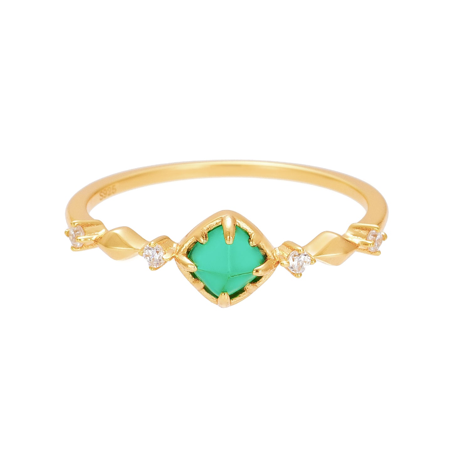 Dunli Jewelry Summer S925 Silver Gold-Plated Ring