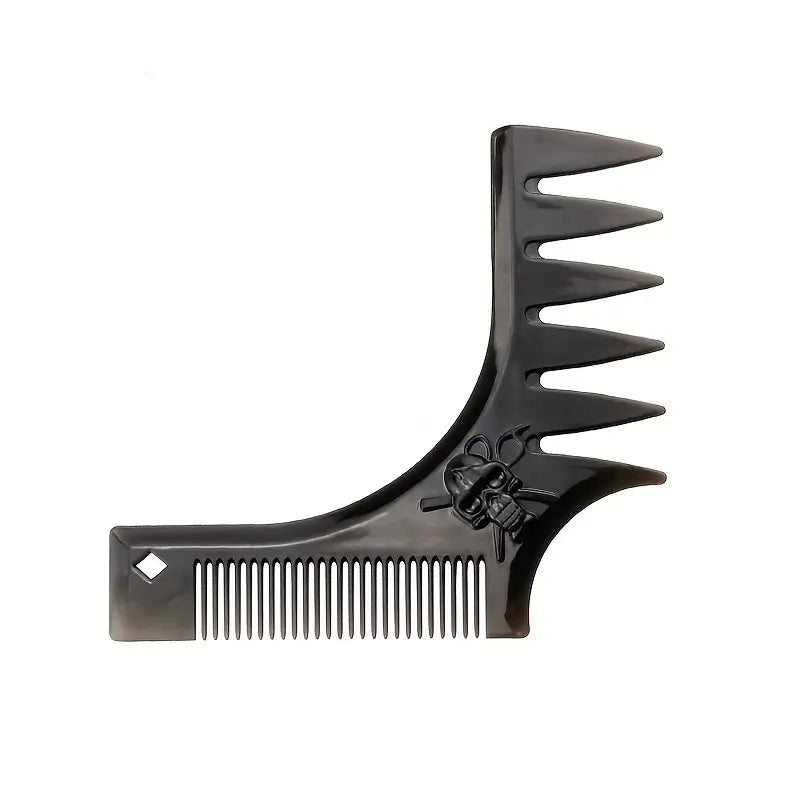 Men's Beard Shaping Tool with Comb Template (Black)