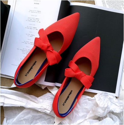 Flat Casual Boat Shoes with Bow Mary Jane Style