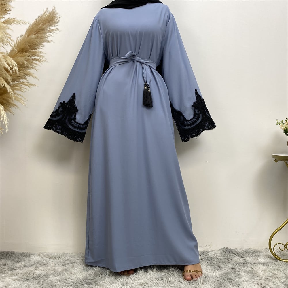 Lace Patchwork Long Sleeve Dress