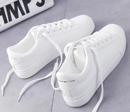 Flat Shoes, Cat Shoes, White Sneakers