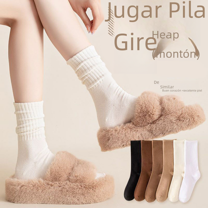 Women's Autumn Winter Striped Mid-Calf Socks