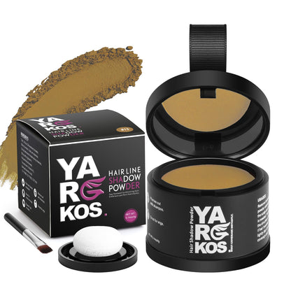 Yargkos Hairline Shadow Powder Dark Blonde Root Touch Up Powder for Instantly Gray Hair Cover Up Women Color Root Coverage for Thinning Grey Mens Roots Concealer for Hair Loss Beard Line #13