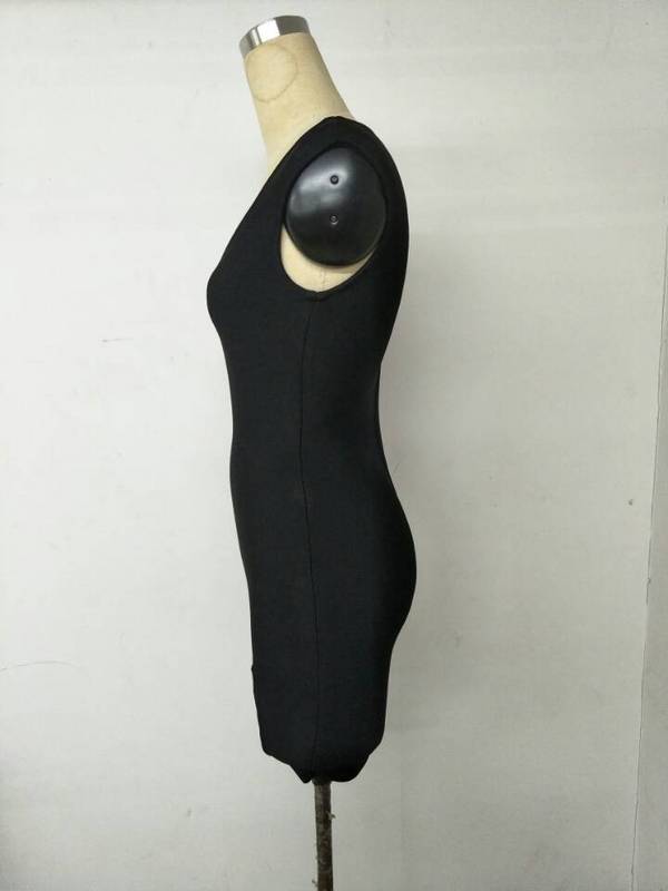 Elegant Black Sleeveless Bandage Dress for Parties