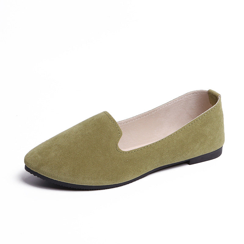 Women's Flat Shoes - Comfortable Candy Color Work Footwear