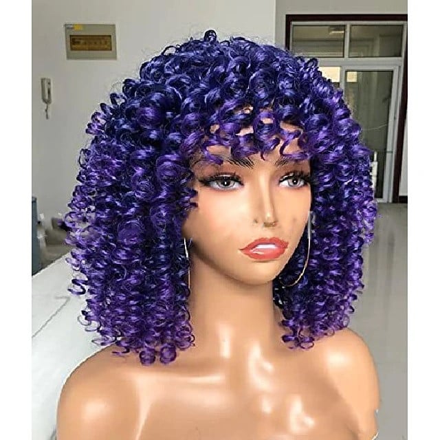 Curly High-Temperature Silk Wig Headgear