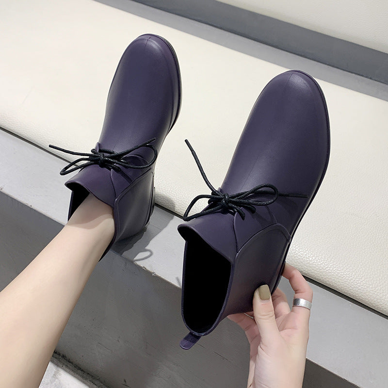 Waterproof Rubber Shoes for Women - Short Tube Design