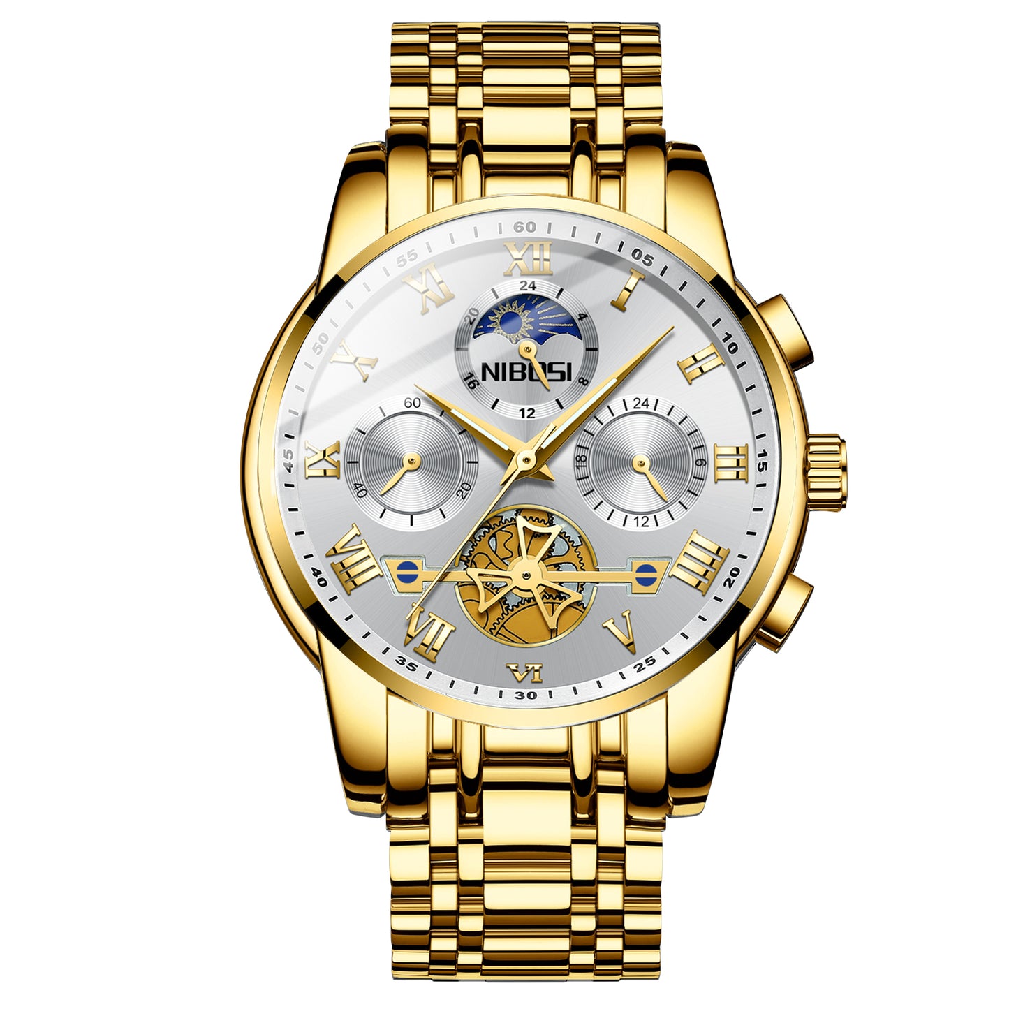 Casual Skeleton Mechanical Design Watch for Men