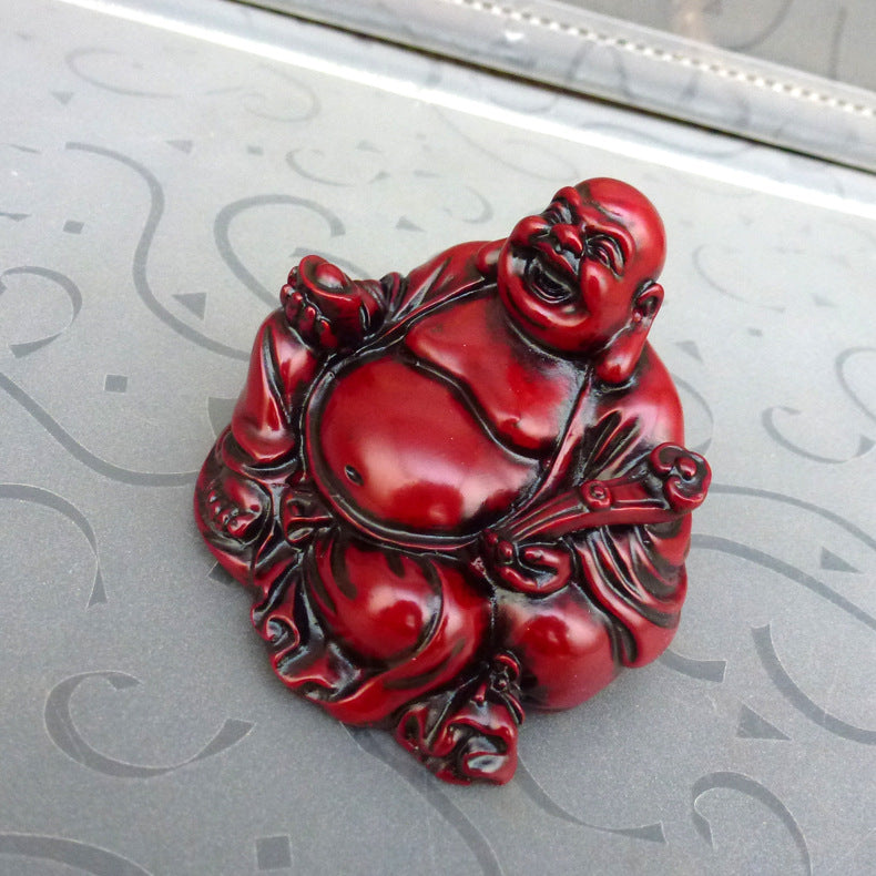 Resin Small Maitreya Buddha & Guanyin Statue Sculpture