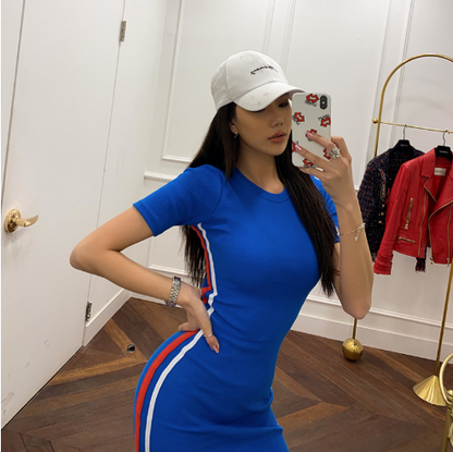 Long Sleeve Dress, V-Neck Dress, Bodycon Skirt, Korean Style Dress