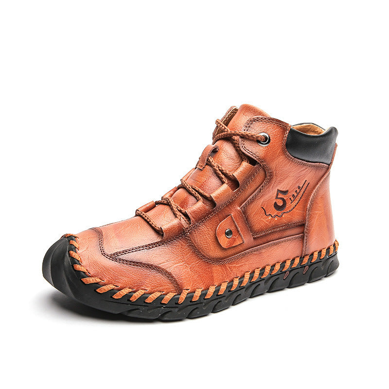 Low-Top Soft Leather Business Casual Martin Shoes