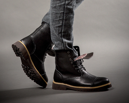 Men's Genuine Leather Martin Boots and Casual Shoes