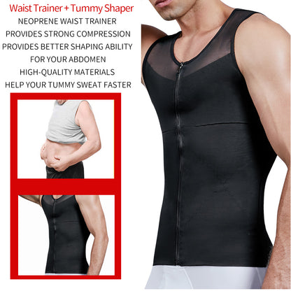 Men's Slimming Body Shaper Waist Trainer and Vest
