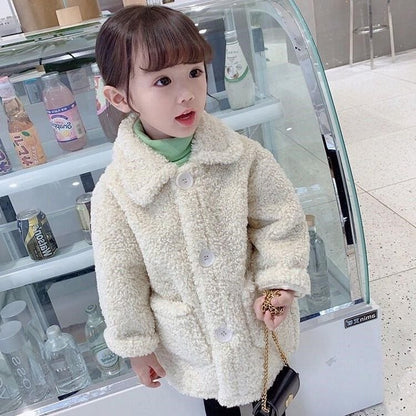 Children's Thick Lamb Fur Warm Coat