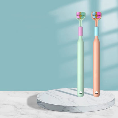 8pcs Soft Bristle Three-Sided Toothbrush Set for Oral Care