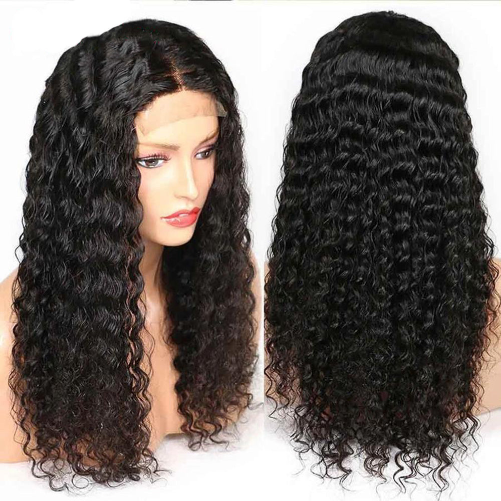 Long Curly Lace Wig – Black