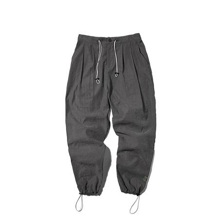 Casual Drawstring Elastic Waist Windbreaker Pants for Men