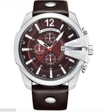 Men's Military Quartz Watch with Sporty Large Dial