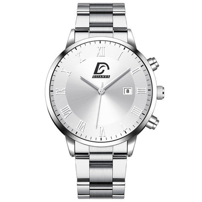 Men's Casual Business Calendar Stainless Steel Watch