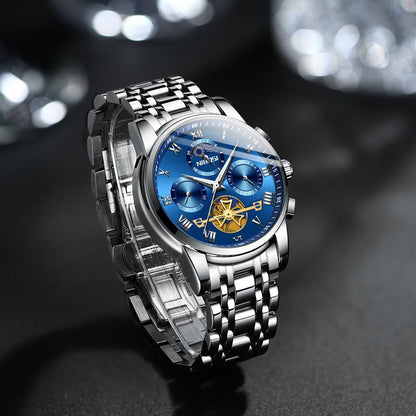 Casual Skeleton Mechanical Design Watch for Men
